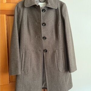 Gray Wool Blend Coat